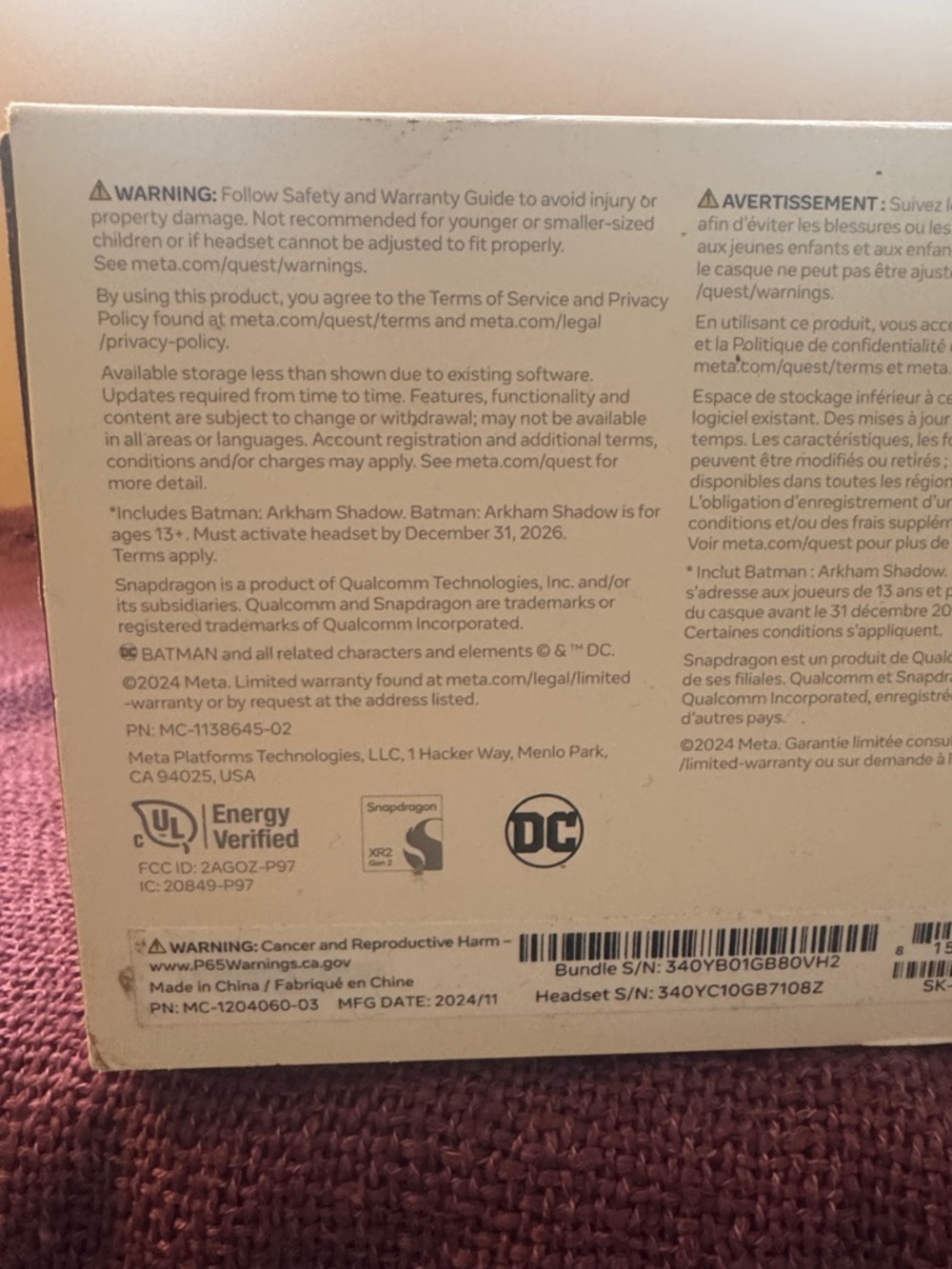 Meta Quest 3 Wireless VR Headset - White - Picture 5 of 8